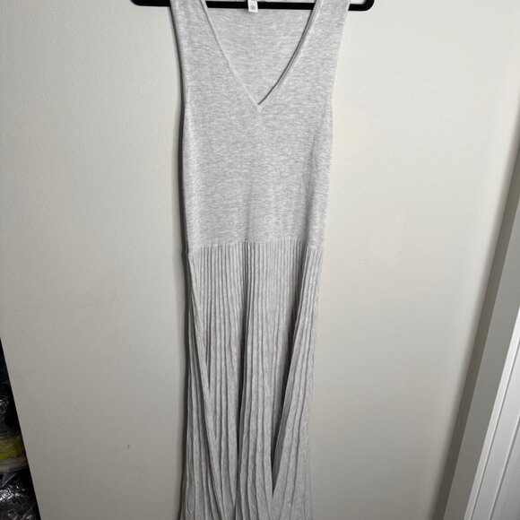 Cotton by Autumn Cashmere Women's Large Gray Knit Sleeveless Maxi Dress Casual - Picture 1 of 3